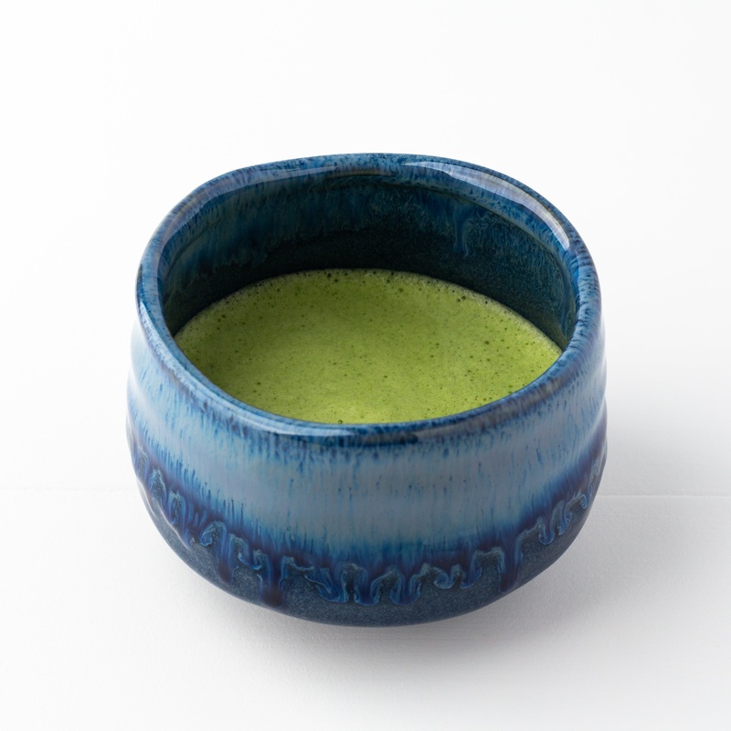 Matcha Bowl (Chawan)|Deep Blue|White