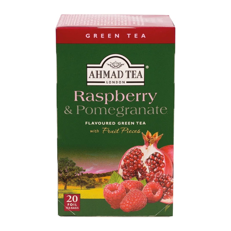 Raspberry & Pomegranate Green Tea – 20 Foil