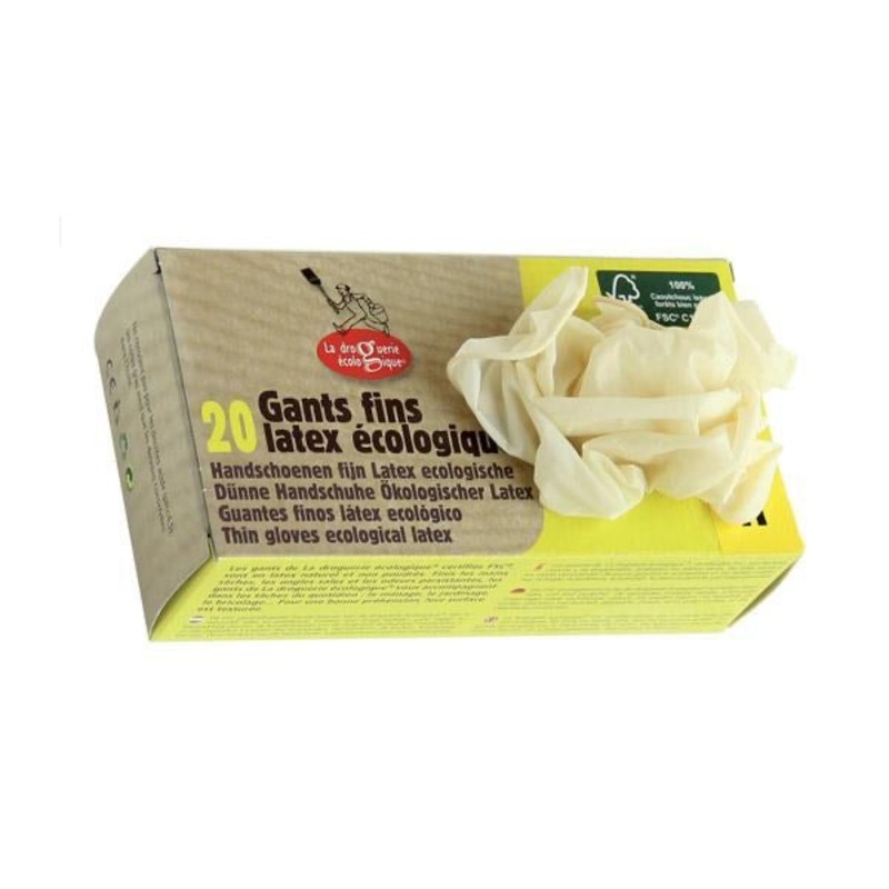 FSC Certified 20 Latex Thin Gloves  – Small